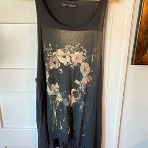 AllSaints Black Jersey Oversized Tunic Shirt / Dress